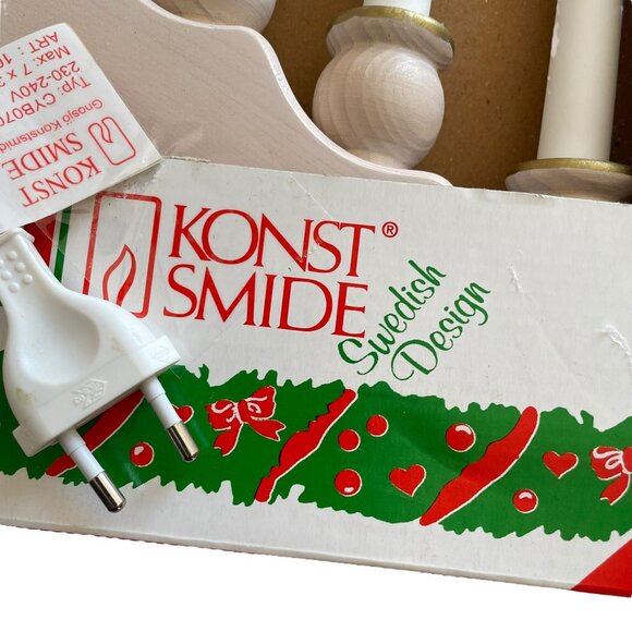 Konst Smide Swedish Design Christmas Candelabra Lights Swedish Plug White Base - Picture 3 of 6